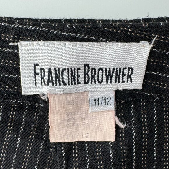 Francine Browner Black Pinstriped Mini Skirt - Picture 3 of 3